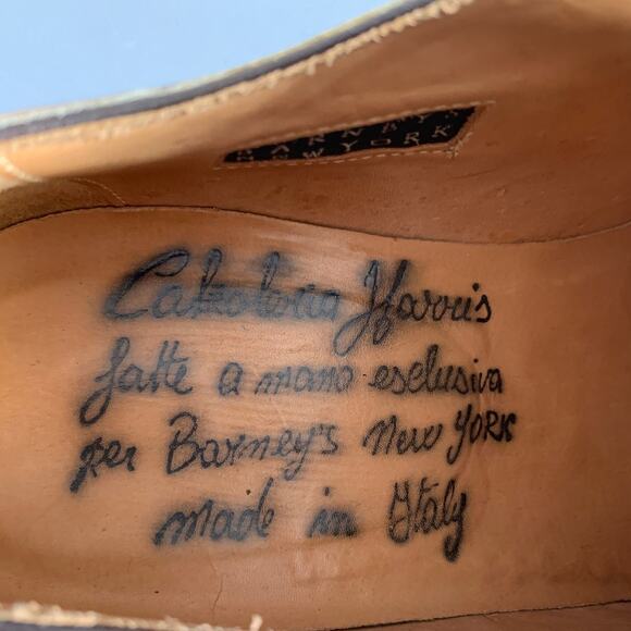 CALZOLERIA HARRIS Size 9 Tan Perforated Leather Lace-Up Shoes - Picture 7 of 8